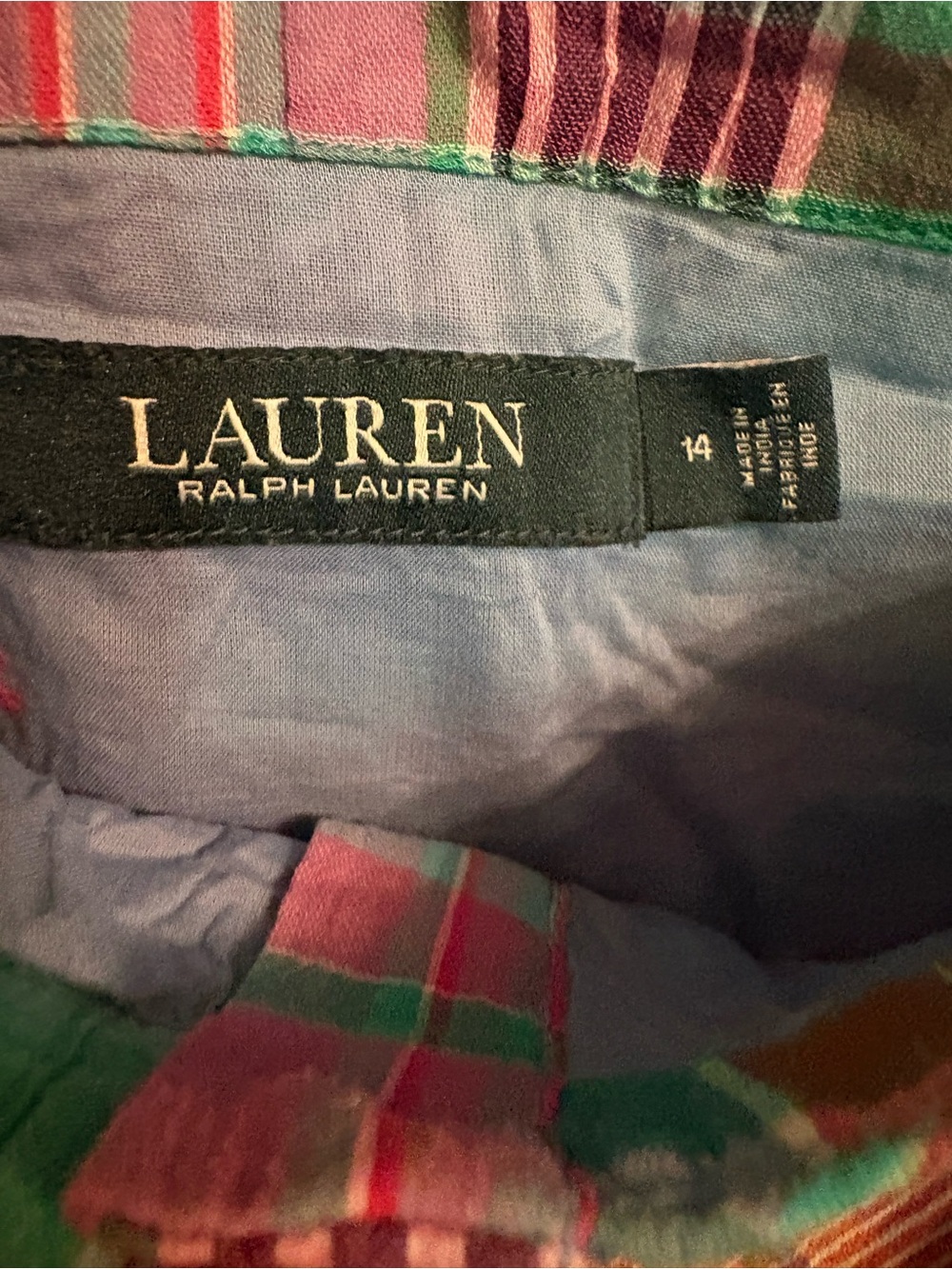Lauren Ralph Lauren Multicolor Plaid Off-Shoulder Midi Dress - Picture 4 of 4